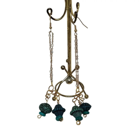 Cooper Celtic Knot Turquoise Earrings - Picture 3 of 3